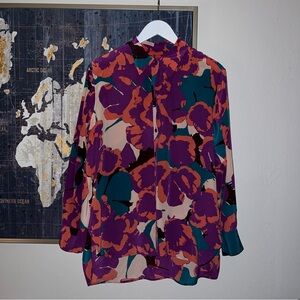 Silk Equipment Printed Blouse